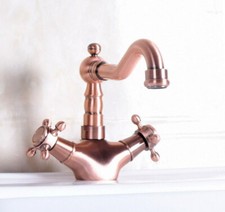 Antique Copper Swivel Spout Kitchen Bathroom Sink Faucet Basin Mixer Tap 2nf256