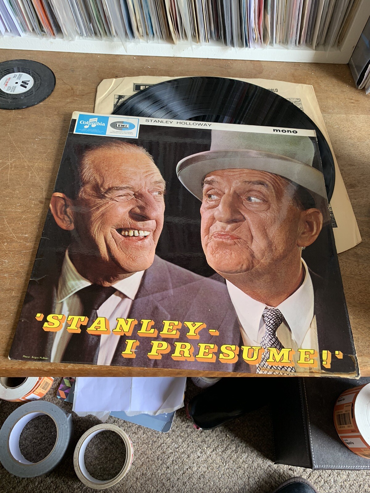 STANLEY HOLLOWAY STANLEY, I PRESUME 1965 UK  MONO VINYL LP plays perfect comedy