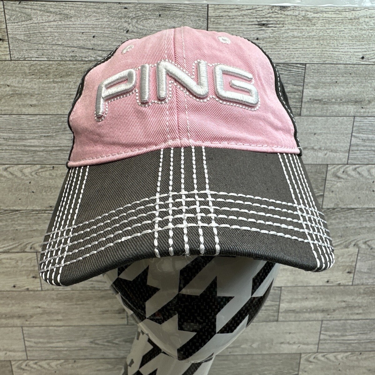 Ping Golf Hat Cap Pink Adjustable Snapback Cap Mr Ping Man 