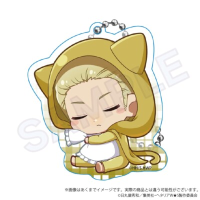Hetalia World Stars Hug & Night Acrylic Key Chain Y Line Germany New