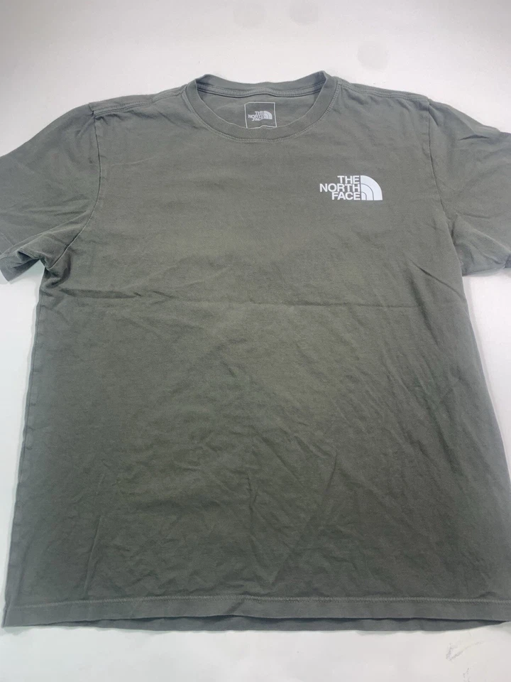 The North Face Shirt Mens Medium Short Sleeve Green Crew Neck Logo - Image 2 of 4