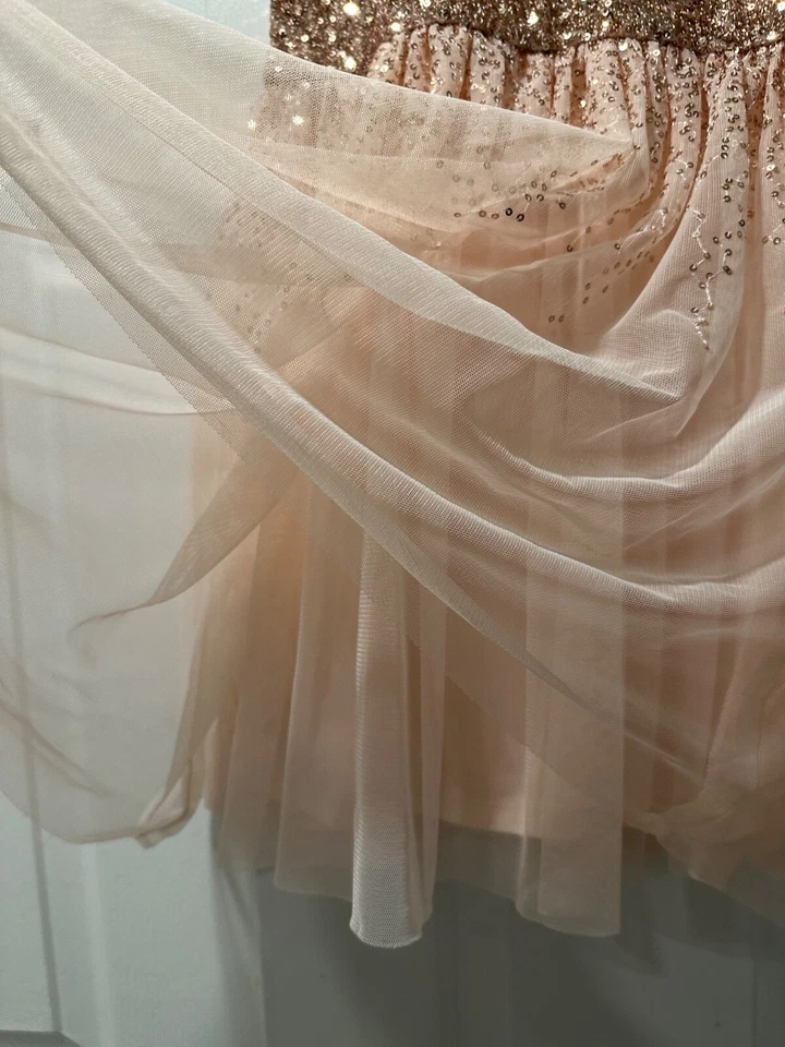 Vestido Gap Kids Lentejuelas Tul Talla M Color Rubor Foto 4 de 4