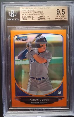 BGS 9.5 AARON JUDGE 2013 Bowman Chrome ORANGE REFRACTOR Rookie RC