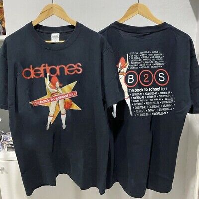 1990s Deftones Back To School Cotton Black Unisex T-shirt 1990s Deftones Back To School Cotton Black Unisex T-shirt