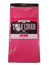 RED Plastic Dispsable Tablecover 2 ct