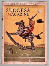 [1909] SUCCESS Magazine - Baseball Cory Kilvert Cover Art New Thought Literature