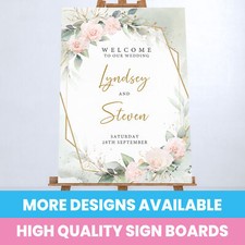 PERSONALISED WELCOME SIGN POSTER DISPLAY BOARD WEDDINGPARTY NAME PRINT