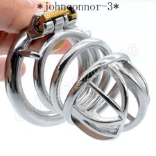 Male Stainless Steel Chastity Device Metal Chastity Cage Locking Belt Restraint