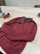 Nautica Men's Red Navtech Classic-Fit Solid Quarter-Zip Sweater Size XL