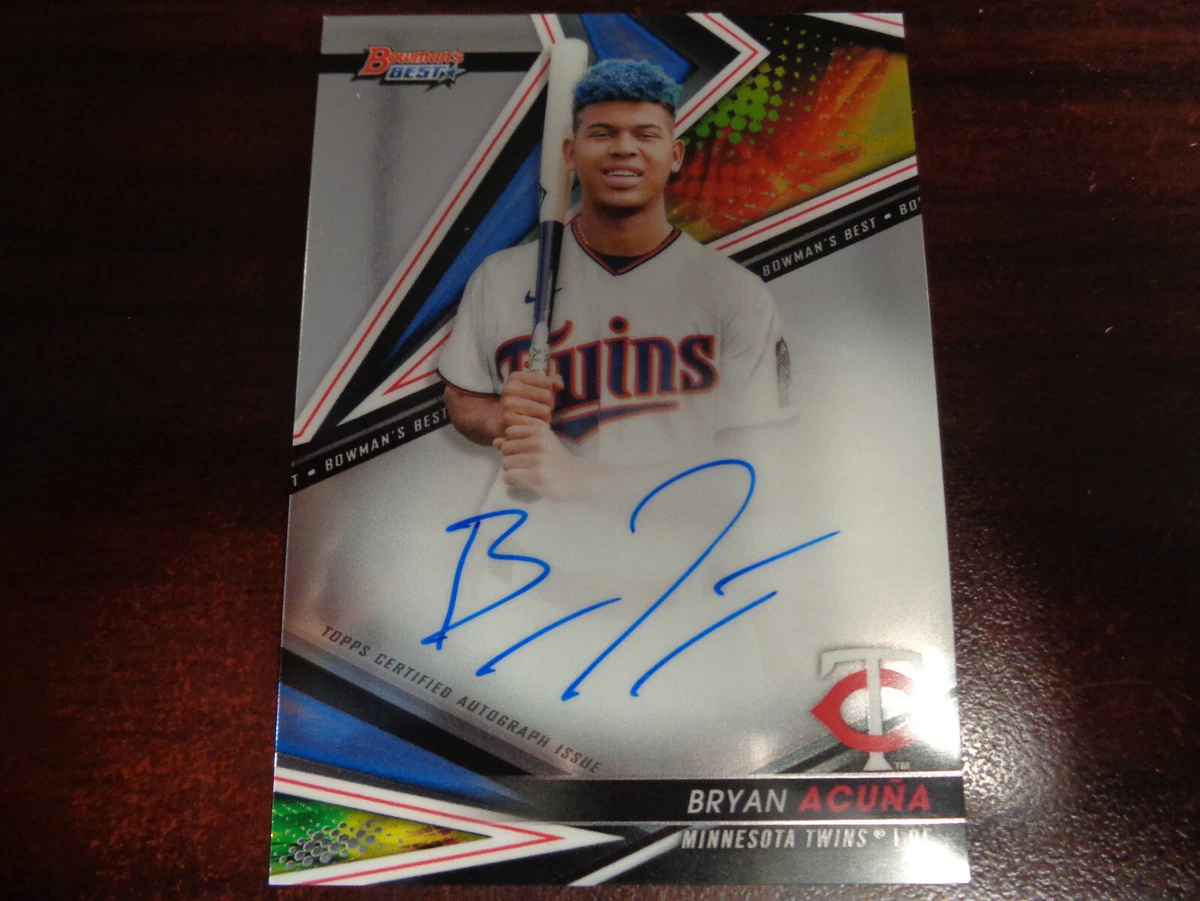 2022 Bowmans Best Bryan Acuna AUTOGRAPH #B22-BA Rookie Card-TWINS 