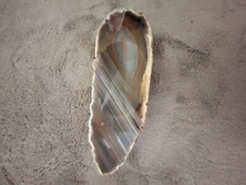 Trinket Dish Made From A Thick Slice Of Brown Agate  6" x 2" And 1.5" Deep Used