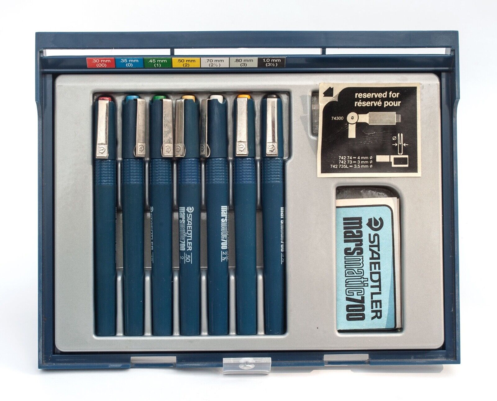 Staedtler Marsmatic 700 Rapidograph set / 7 Technical Pen Set