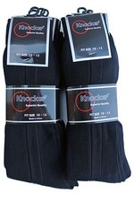 6, 12 Pairs Knocker Superior Quality Men's Solid black Dress Socks Sz. 10-13