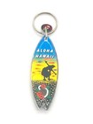 Vintage NWT Aloha Hawaii Mini Surfboard Surfer Ocean Sun Orchid Keychain  — photo 1