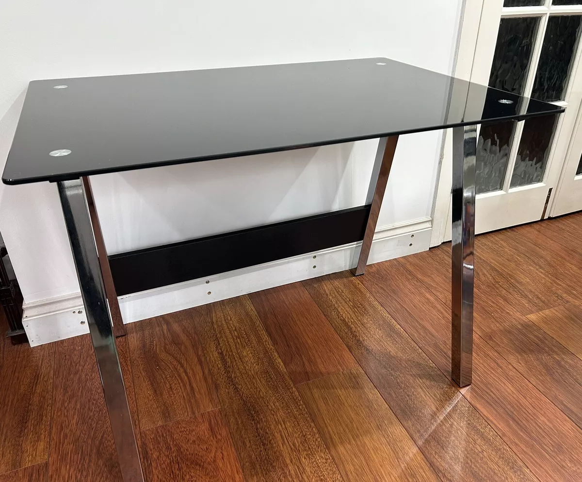 John Lewis Black Glass Top Anyday James Desk eBay