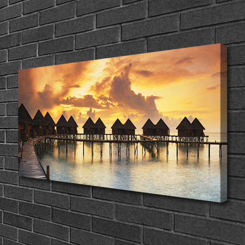 Tableau mer du sud 100x50 cm pour s'évader depuis son salon sur une toile évasion marine