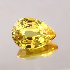 AAA Quality 12x8 MM Natural Ceylon Yellow Sapphire Loose Pear Gemstone Cut