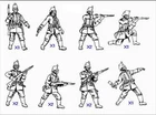 Hat WWI German Jaeger Model Figures - 1 - Sprue -  12 Figures - 8199