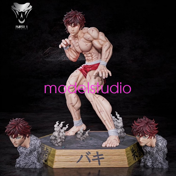 Player 1 Studio Baki THE CHAMPION Modelo PU Pre-orden Escala 1/6 Pintado 3 Cabezales