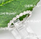 14k Solid White gold Natural Diamond Anniversary band ring 0.10 ct — photo 1