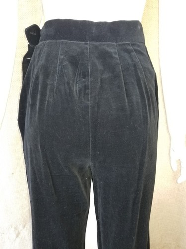 1940's Womens Velvet Vintage Hostess Lounge Pants High Waist Super Wide S - Picture 8 of 11