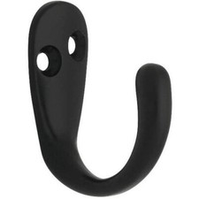 Single Prong Robe Hook Flat Black