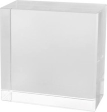 Glasziegel Crystal Collection Poliert 10x10x5cm Glasbaustein Massiv Glänzend