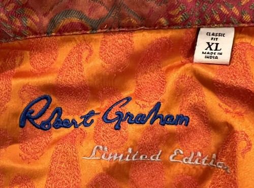 Robert Graham Polo Shirt XL Men Limited Edition Be Frank Patched Sport Floralš„ - Picture 3 of 13