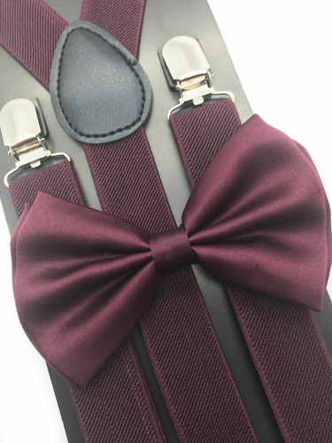 New Unisex Men's Women's Adult Combo Deal 1 Clip-on Suspender + 1 Bow-Tie Combo - Picture 30 of 68