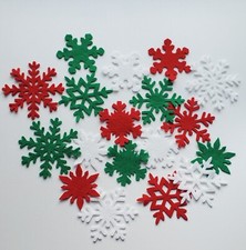 Snowflake Wool blend felt snowflakes Set of 18 snowflakes Winter decor Christmas
