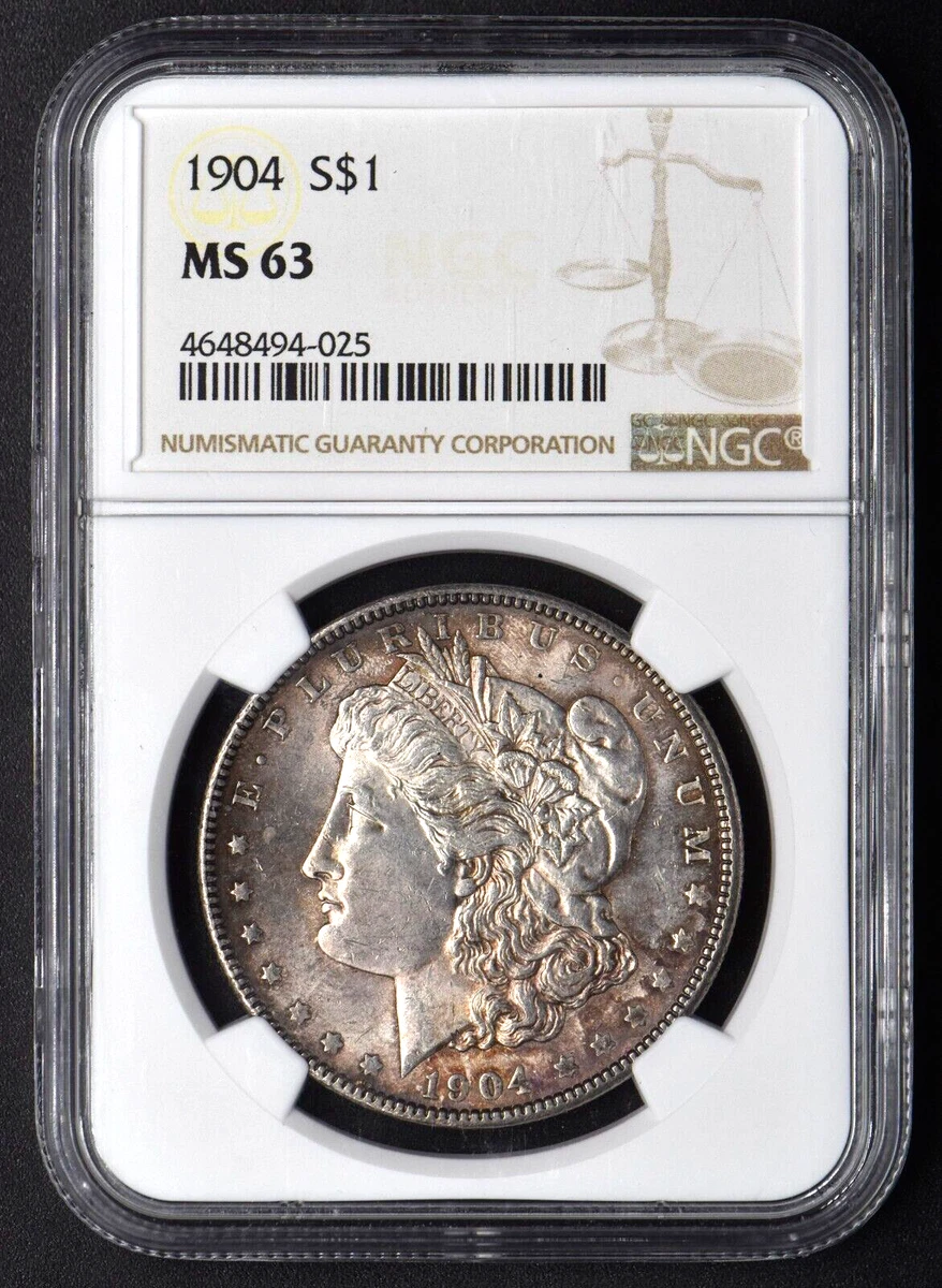 Philadelphia MS 63 Graded 1904 Year Morgan US Dollars (1878-1921