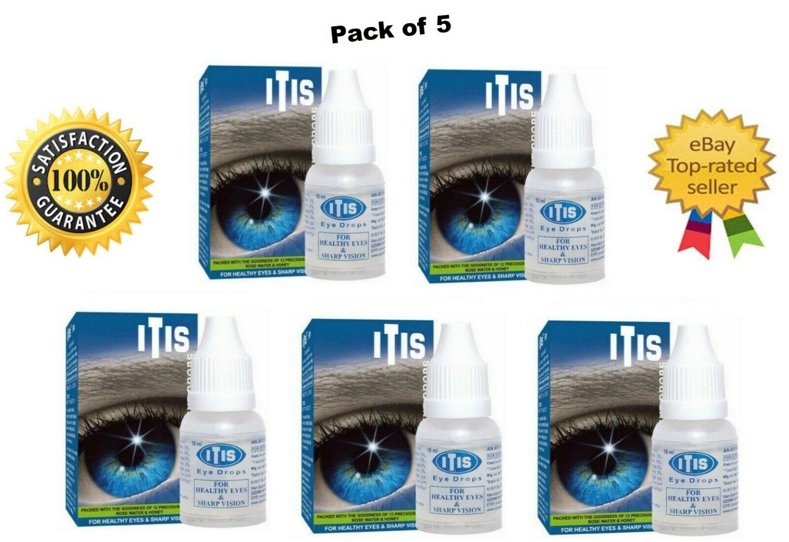 5x ITIS Eye Drops 10ml Ayurvedic Herbal Safe Healthy Eyes Sharp