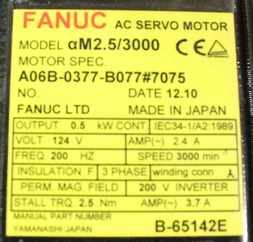 Fanuc A06B-0377-B077#7075 *1 YEAR WARRANTY* - Picture 4 of 4