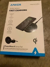 New Anker PowerWave II Sense Pad 15W Fast Charge Qi Wireless Charging Pad