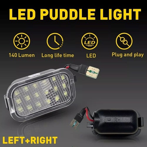 LED Side Mirror Puddle Lights 6000K For Escalade Silverado Sierra Suburban Tahoe - Picture 3 of 14