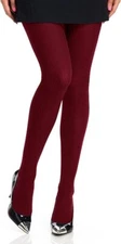 Hue Women's Diamond Texture Control Tights Beet Red S/M ( 5'3"-6' wt:120-170lbs)