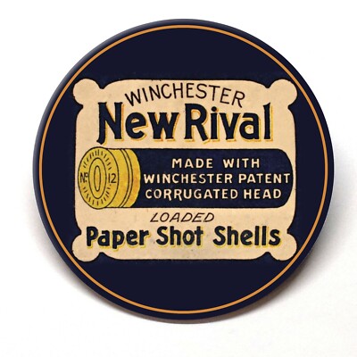 Winchester New Rival Paper Shot Shell Advertising Pocket Mirror