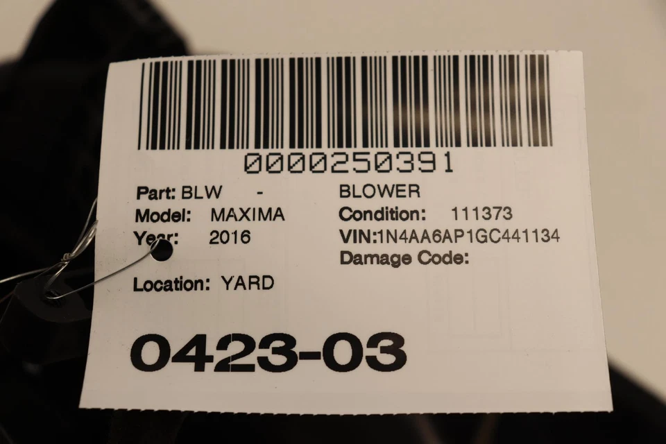 Nissan Máxima 2016-2022 3,5 L aire acondicionado climatización ventilador ventilador carcasa motor caja OEM Foto 4 de 4