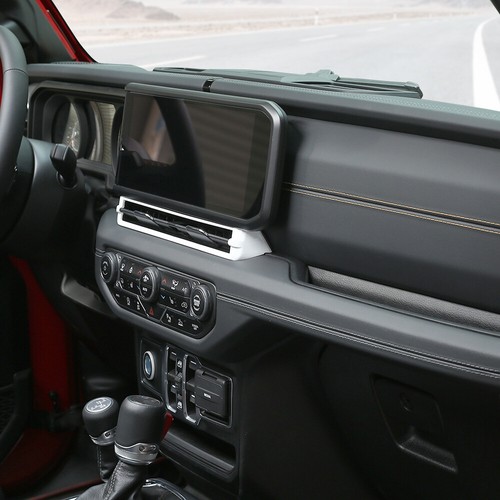 White Center Air Vent Climate Controls Cover Trim For Jeep Wrangler Jl Jt 2024+ - Imagen 6 de 11