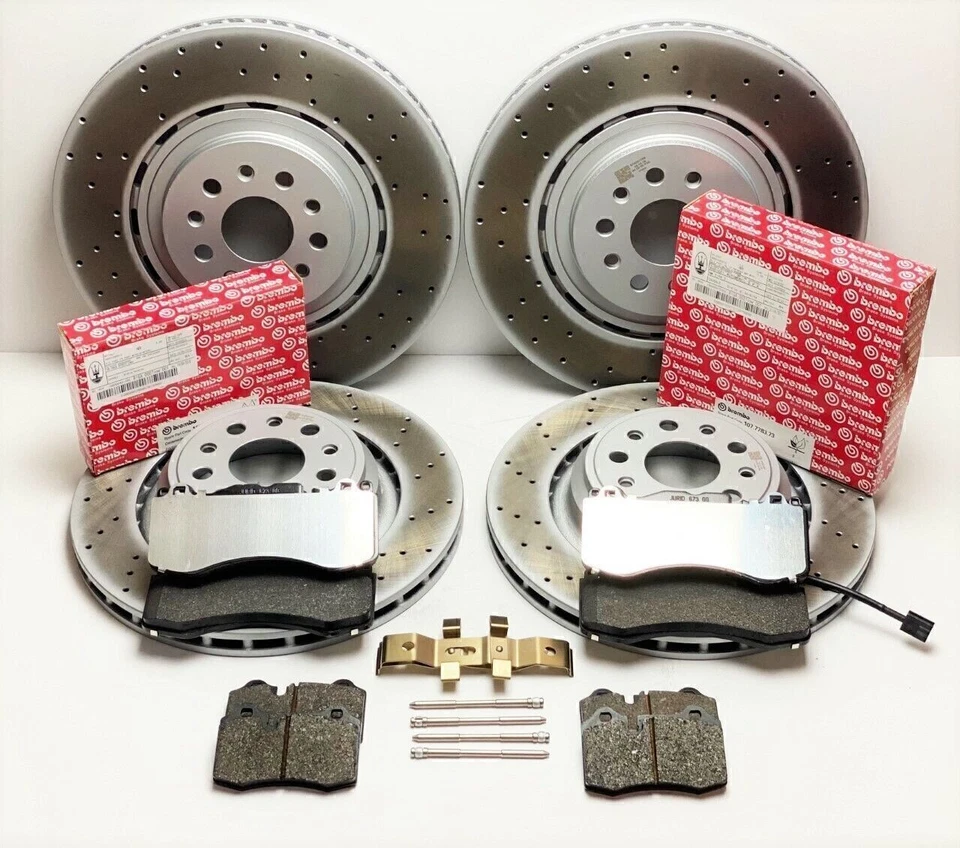 Maserati Quattroporte GTS Front & Rear Brake Pads & Rotors - Genuine US Foto 2 de 4