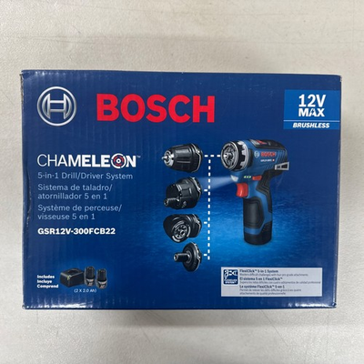 #ad Bosch GSR12V 300FCB22 12V Max Brushless Flexiclick 5 in 1 Drill Driver Kit $170.99