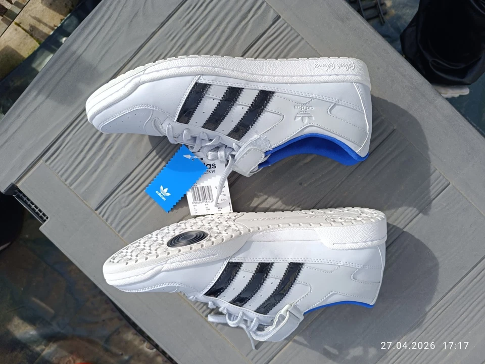 Adidas Sleek Forum W Hellgrau Gr. 44 mit Schild Neu mit OVP Selten Leder / Lack - Bild 4 von 4