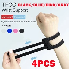 4x Adjustable Wrist Brace Pain Support Wrist Brace For TFCC Ulnar Wrist Band NEW
