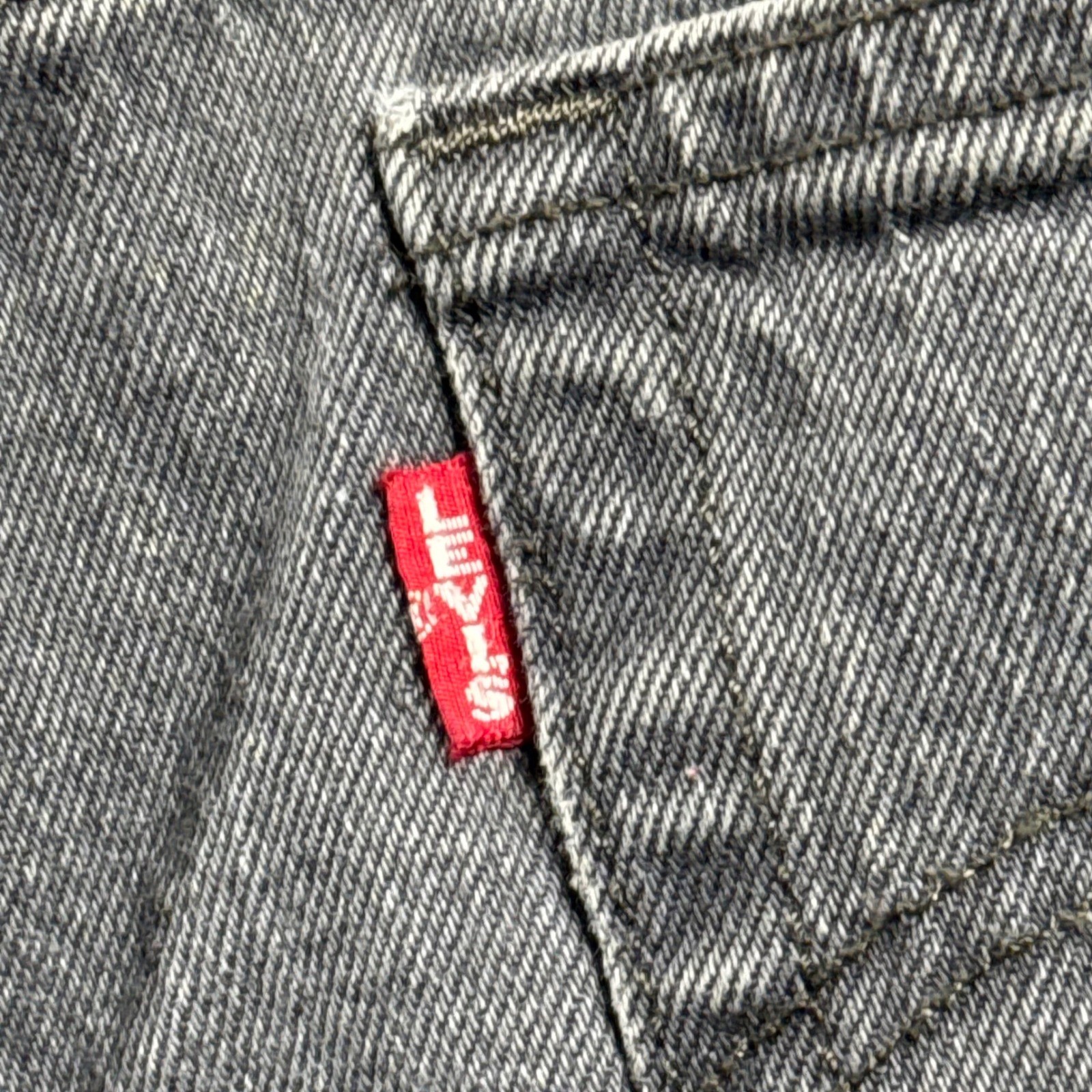 LEVIS 501 Jeans Mens W29 L30 Premium Original Fit Skinny Distressed Black Big E thumbnail 7