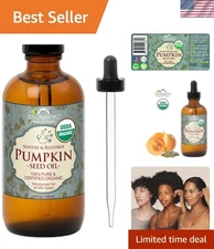 100% Pure Cold Pressed Pumpkin Seed Oil in Amber Bottle, 4oz - Soothing Skin Oil