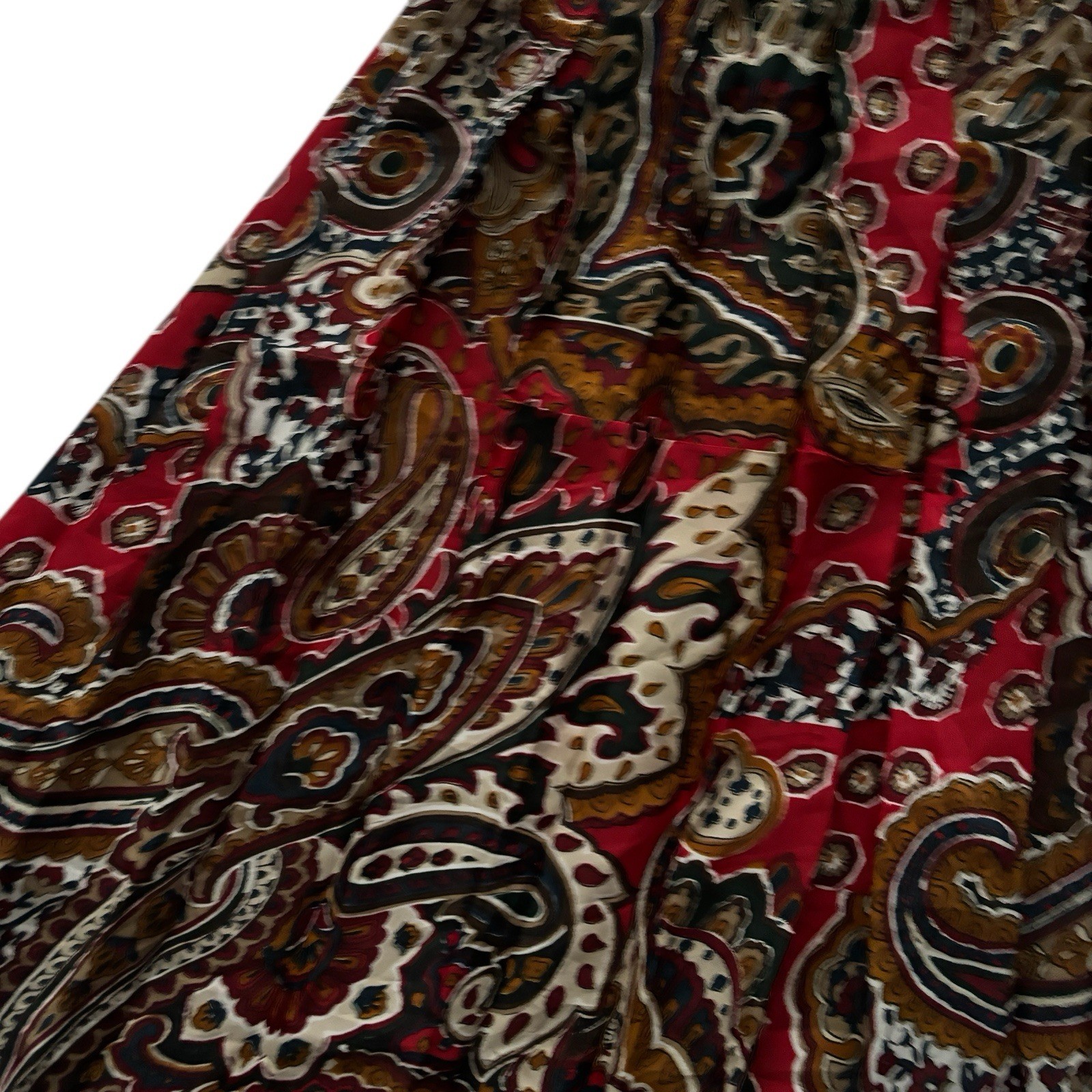 Vintage Skirt 80s Lower Calf Length Psychedelic Print Pleated Retro Boho 10 image 2