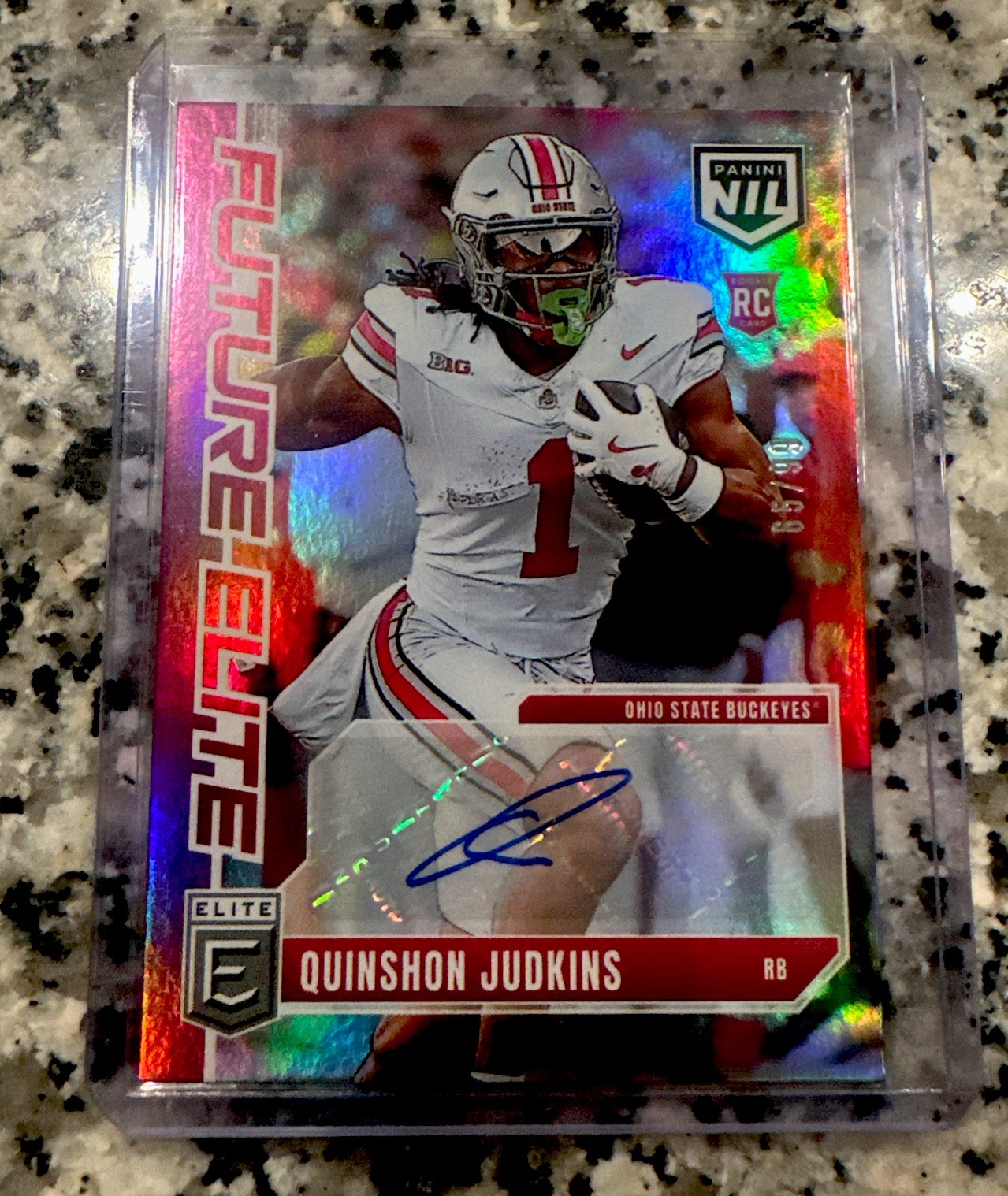 Quinshon Judkins 2025 Elite “Future Elite” 65/99 RC AUTO SP! BROWNS!