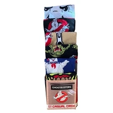 Men's SZ 8-12 Ghostbuster Casula Crew Socks (6 pairs) GIFT NEW