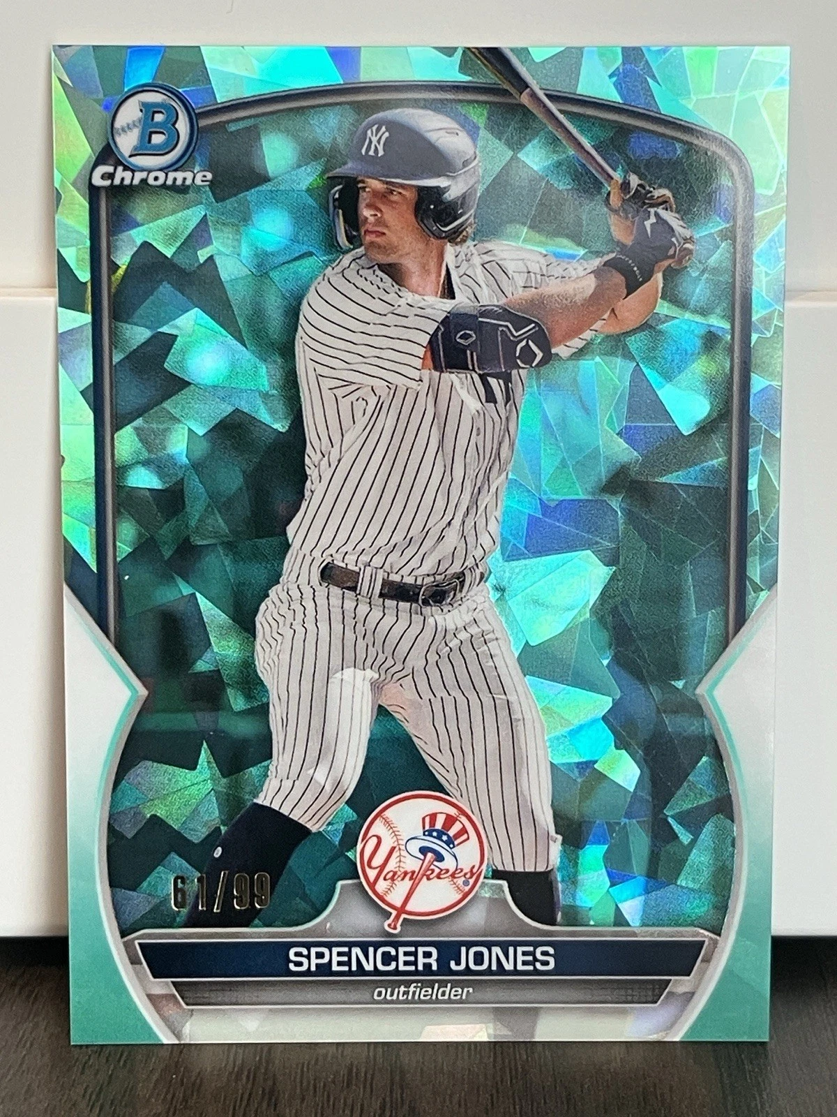 2023 Bowman Chrome Sapphire - Spencer Jones Aqua Refractor 61/99    #BCP-178