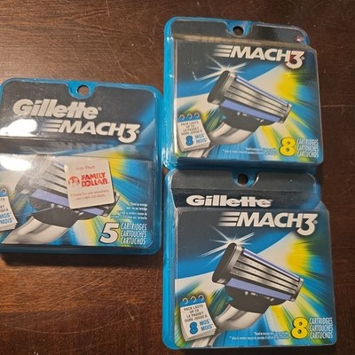3 pc mix 8 ct/5 ct Gillette Mach3 Razor Blade Refill Cartridges  (C025)